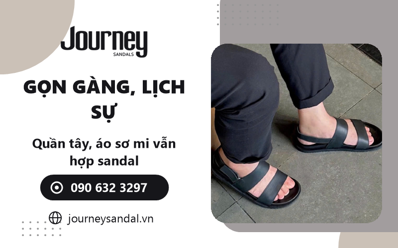 cách phối đồ với sandal da nam