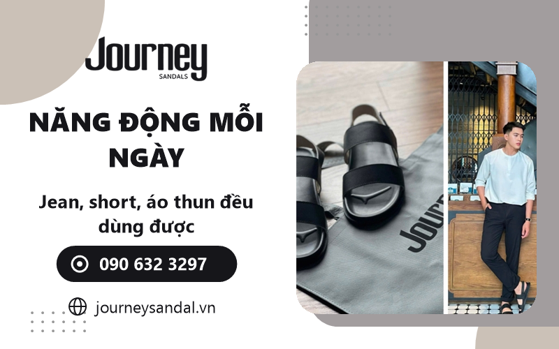 cách phối đồ với sandal da nam