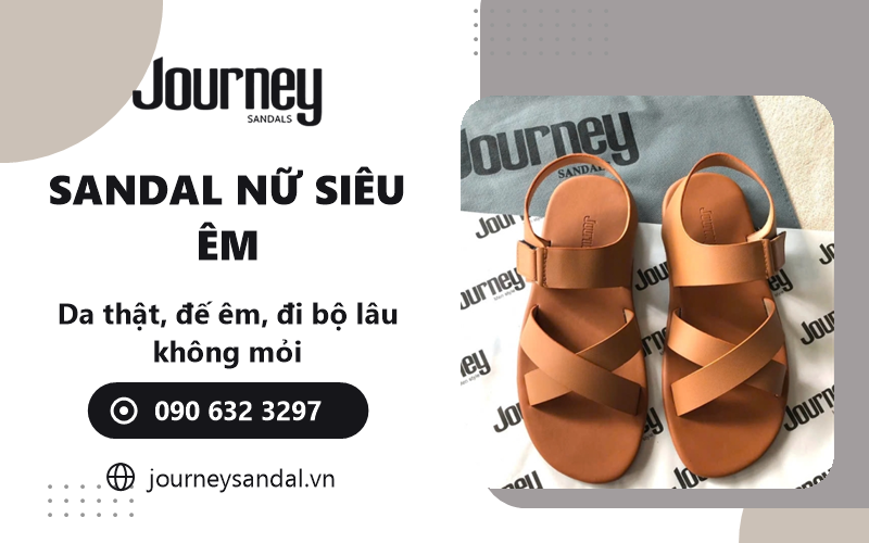 sandal nữ siêu êm da thật