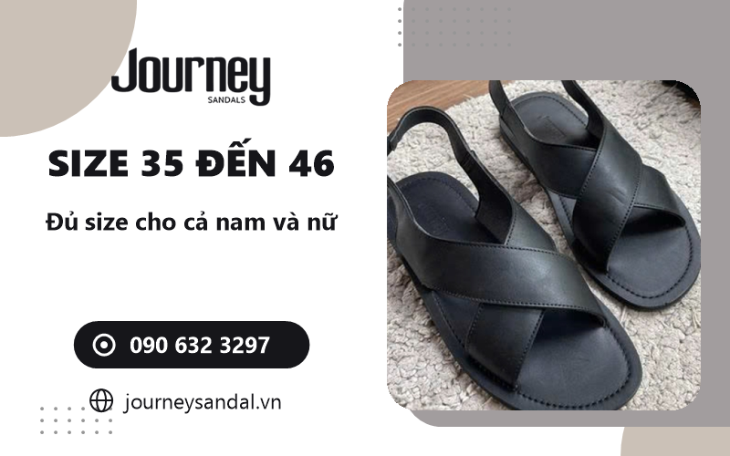 sandal quai chéo da bò nam nữ