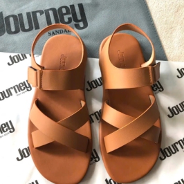 Sandals quai chéo siêu êm nữ da thật