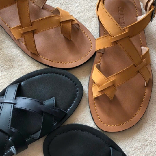 Sandal Nam Nữ JOURNEY Dây Kẹp Basic Unisex Chất Liệu Da Cao Cấp