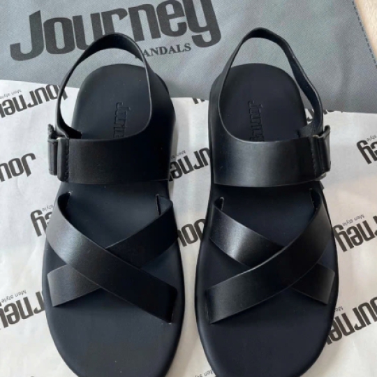 Sandals quai chéo siêu êm nữ da thật